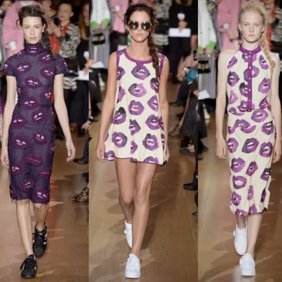 Giles Deacon Couture Lips Print Runway Dress SS14 - Picture 2 of 8